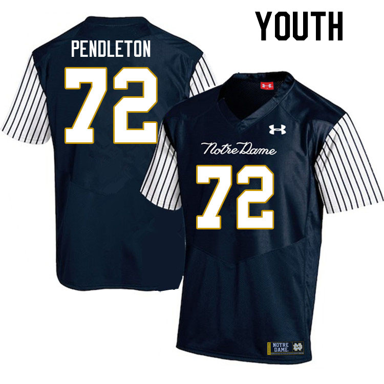 Youth #72 Sam Pendleton Notre Dame Fighting Irish College Football Jerseys Stitched-Alternate